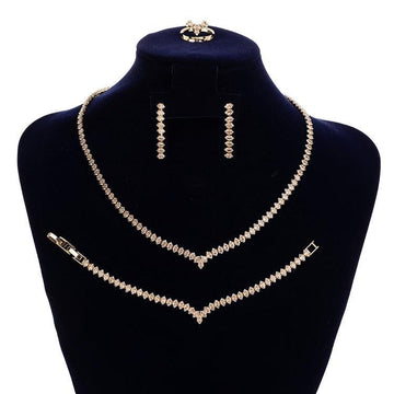 NEW ARRIVAL - Simple Lovely Ladies AAA+ Cubic Zirconia Diamonds jewellery Set - The Jewellery Supermarket